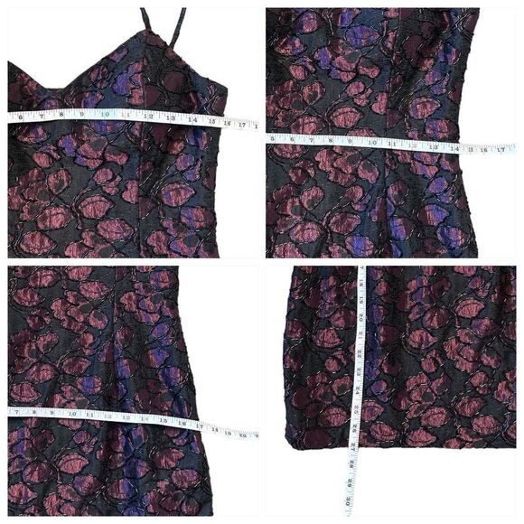 Vintage 90’s Bill Blass Evening Beaded & Lace Cocktail Mini Dress Size 6 - Picture 11 of 16